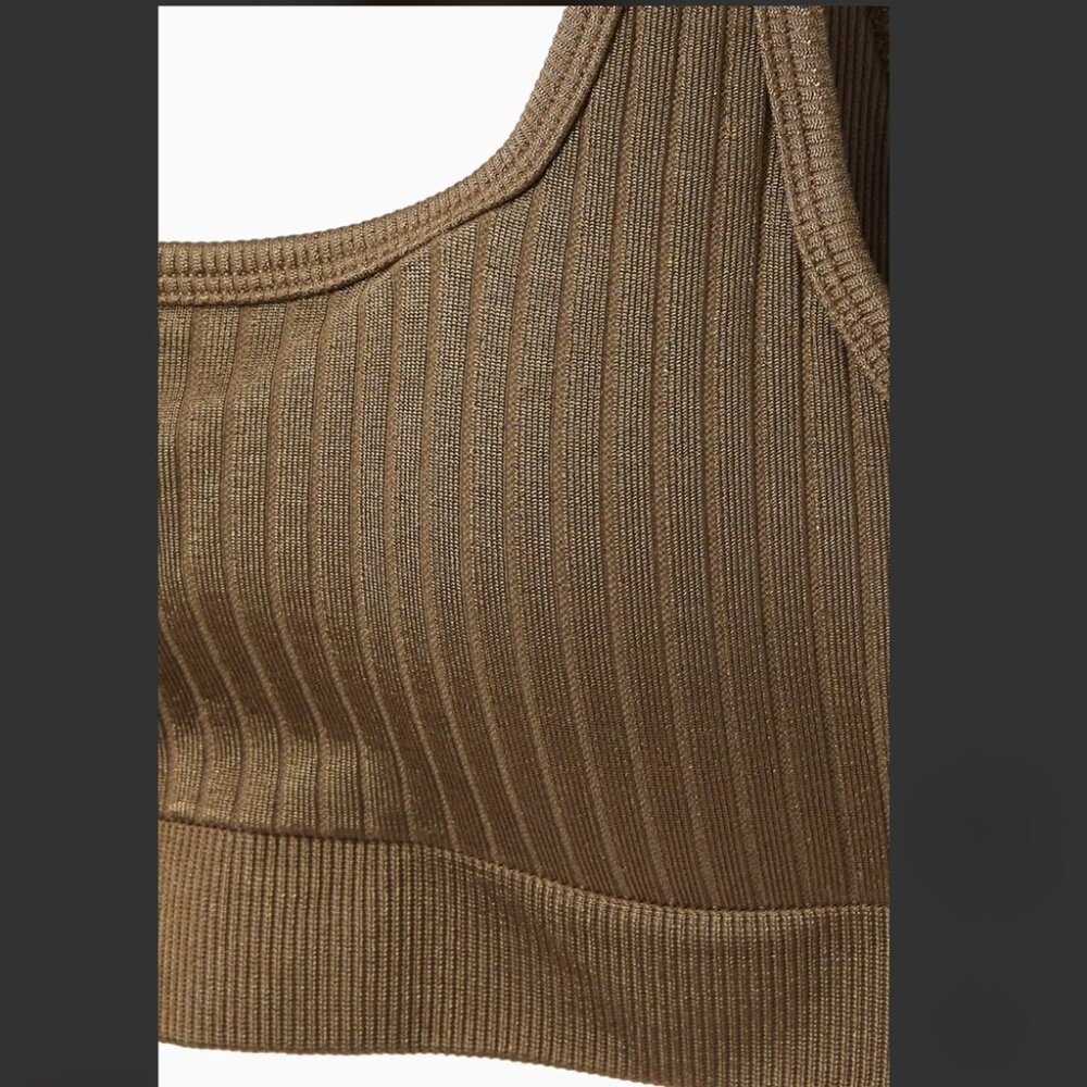 GOOD AMERICAN Shine Tank Bralette in Ribbed Nylon - Picture 13 of 13